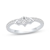 Thumbnail Image 1 of Now + Forever Marquise & Round-Cut Diamond Anniversary Ring 3/8 ct tw 10K White Gold