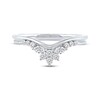 Thumbnail Image 3 of Now + Forever Marquise & Round-Cut Diamond Anniversary Ring 1/4 ct tw 10K White Gold