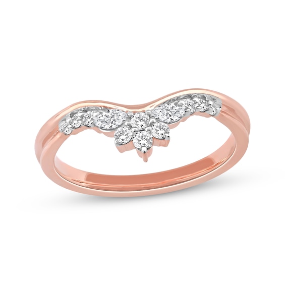 Now + Forever Marquise & Round-Cut Diamond Anniversary Ring 1/4 ct tw 10K Rose Gold
