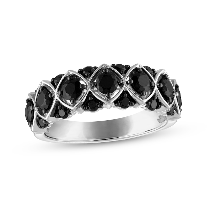 Main Image 1 of Now + Forever Black Diamond Anniversary Ring 1-1/4 ct tw 14K White Gold