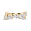 Thumbnail Image 3 of Now + Forever Lab-Grown Diamonds Pear-Shaped Crossover Anniversary Ring 1-1/4 ct tw 14K Yellow Gold