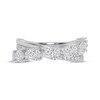 Thumbnail Image 3 of Now + Forever Lab-Grown Diamonds Pear-Shaped Crossover Anniversary Ring 1-1/4 ct tw 14K White Gold