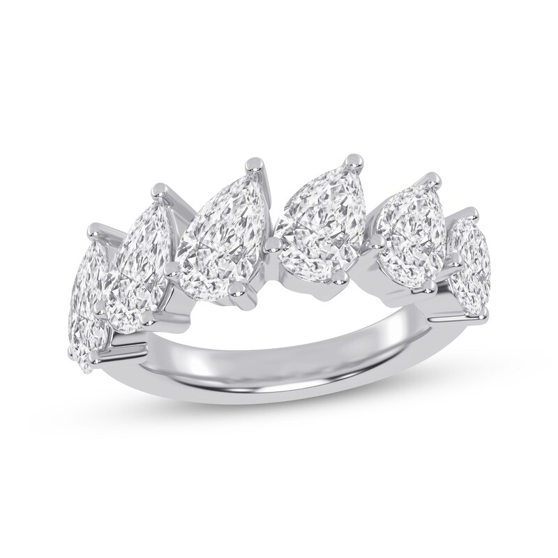 Main Image 1 of Now + Forever Lab-Grown Diamonds Pear-Shaped Anniversary Ring 3 ct tw 14K White Gold