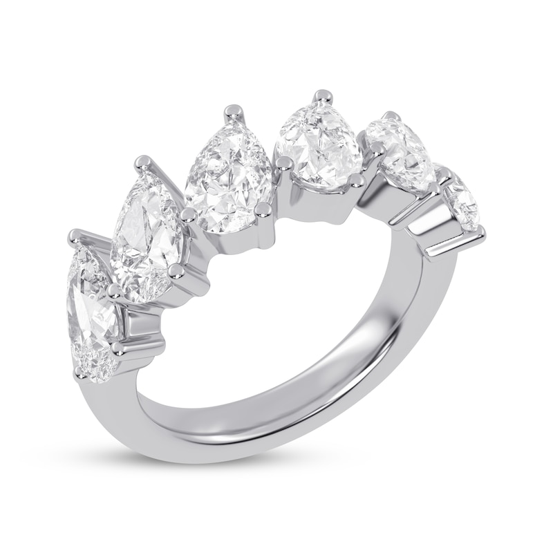 Main Image 2 of Now + Forever Lab-Grown Diamonds Pear-Shaped Anniversary Ring 3 ct tw 14K White Gold