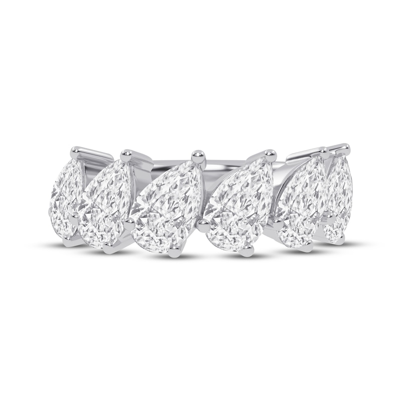 Main Image 3 of Now + Forever Lab-Grown Diamonds Pear-Shaped Anniversary Ring 3 ct tw 14K White Gold