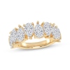 Thumbnail Image 1 of Now + Forever Lab-Grown Diamonds Pear-Shaped Alternating Anniversary Ring 4 ct tw 14K Yellow Gold