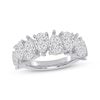 Thumbnail Image 1 of Now + Forever Lab-Grown Diamonds Pear-Shaped Alternating Anniversary Ring 4 ct tw 14K White Gold