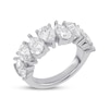 Thumbnail Image 2 of Now + Forever Lab-Grown Diamonds Pear-Shaped Alternating Anniversary Ring 4 ct tw 14K White Gold