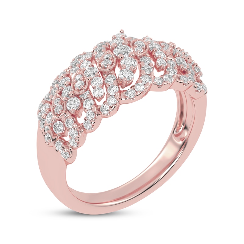Main Image 2 of Now + Forever Diamond Swirl Anniversary Ring 3/4 ct tw 14K Rose Gold