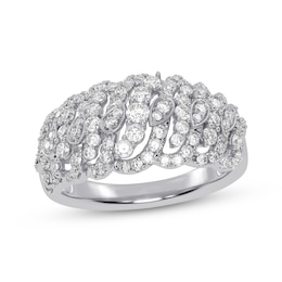 Now + Forever Diamond Swirl Anniversary Ring 3/4 ct tw 14K White Gold