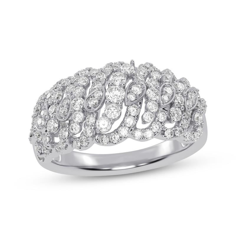 Main Image 1 of Now + Forever Diamond Swirl Anniversary Ring 3/4 ct tw 14K White Gold