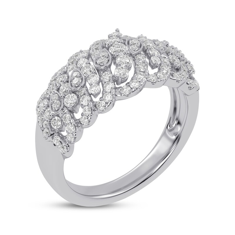 Main Image 2 of Now + Forever Diamond Swirl Anniversary Ring 3/4 ct tw 14K White Gold