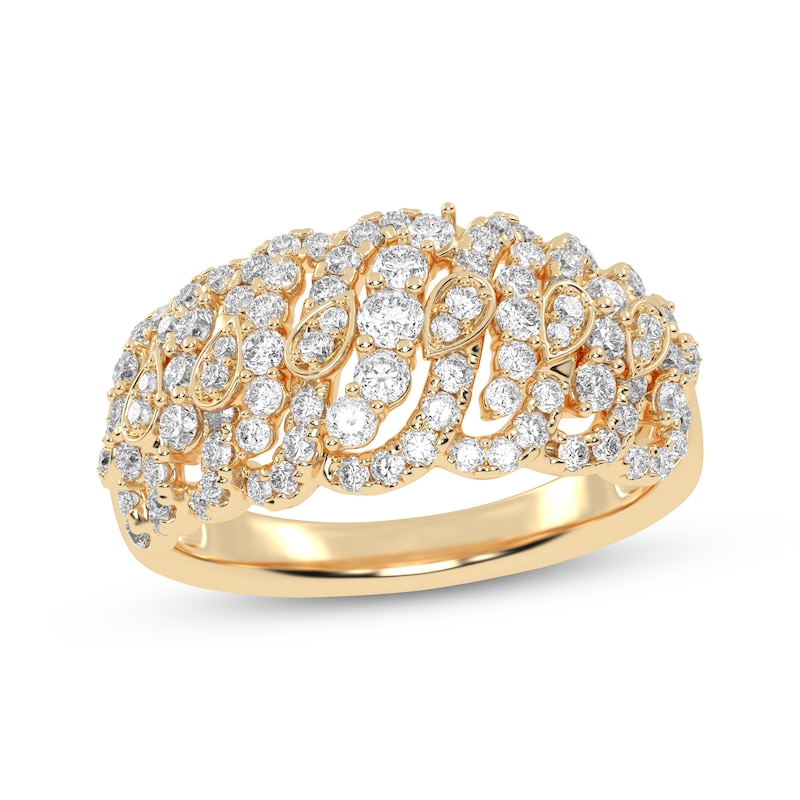 Main Image 1 of Now + Forever Diamond Swirl Anniversary Ring 3/4 ct tw 14K Yellow Gold