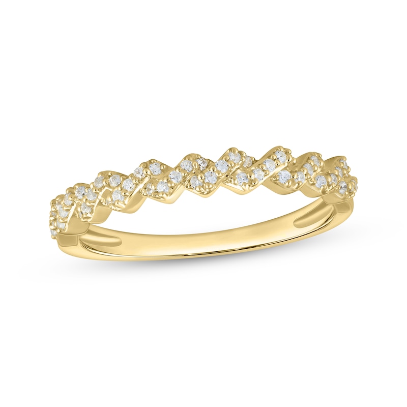 Main Image 1 of Now + Forever Diamond Twist Anniversary Ring 1/5 ct tw 10K Yellow Gold