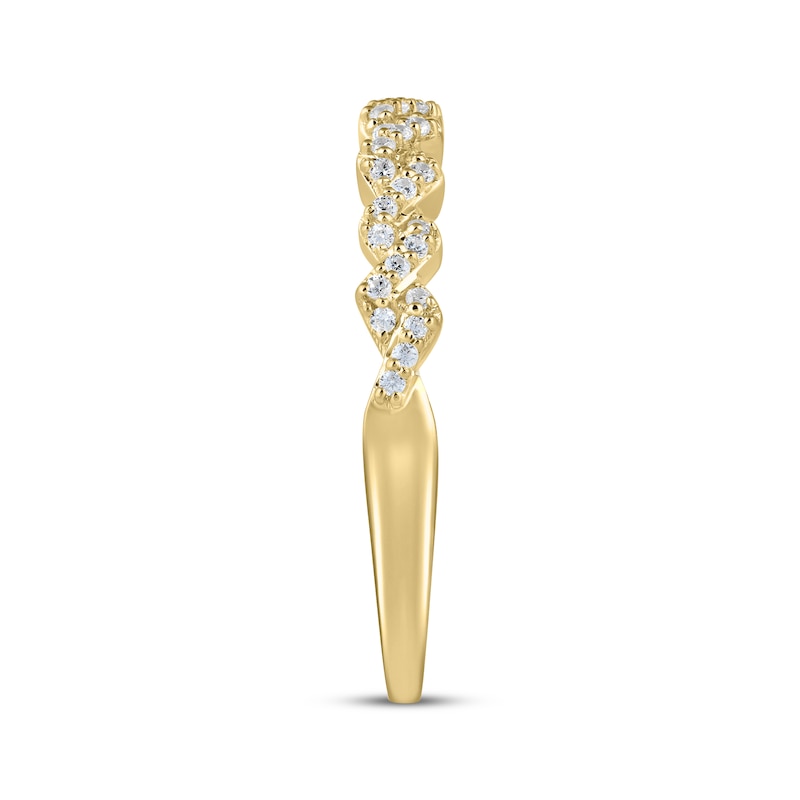 Main Image 2 of Now + Forever Diamond Twist Anniversary Ring 1/5 ct tw 10K Yellow Gold