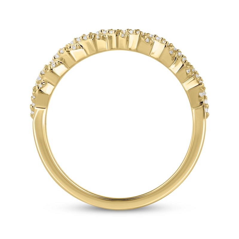 Main Image 3 of Now + Forever Diamond Twist Anniversary Ring 1/5 ct tw 10K Yellow Gold