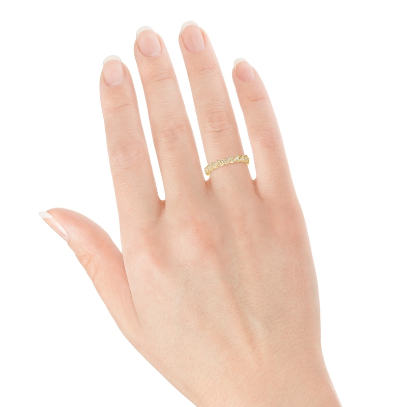 Main Image 4 of Now + Forever Diamond Twist Anniversary Ring 1/5 ct tw 10K Yellow Gold