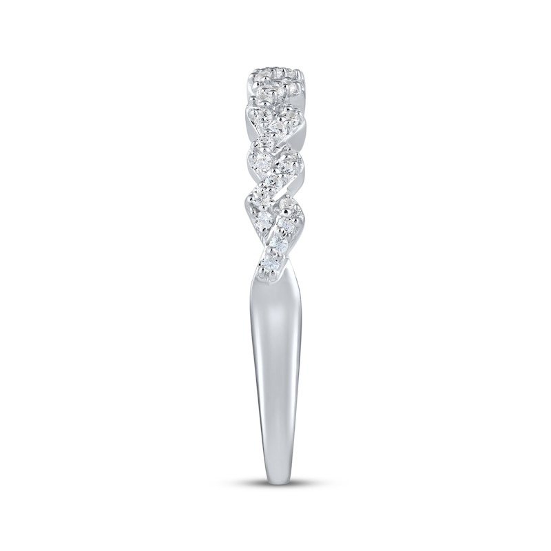 Main Image 2 of Now + Forever Diamond Twist Anniversary Ring 1/5 ct tw 10K White Gold