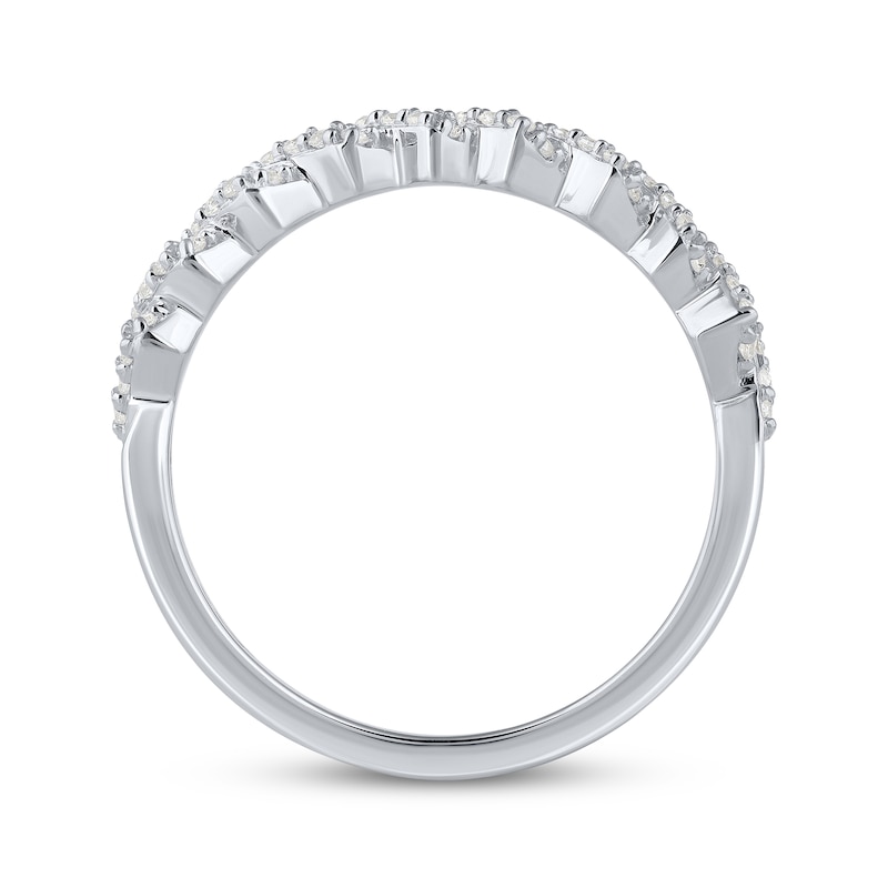 Main Image 3 of Now + Forever Diamond Twist Anniversary Ring 1/5 ct tw 10K White Gold