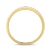 Thumbnail Image 3 of Now + Forever Baguette & Round-Cut Diamond Two-Row Anniversary Ring 1/4 ct tw 10K Yellow Gold