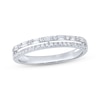 Thumbnail Image 1 of Now + Forever Baguette & Round-Cut Diamond Two-Row Anniversary Ring 1/4 ct tw 10K White Gold