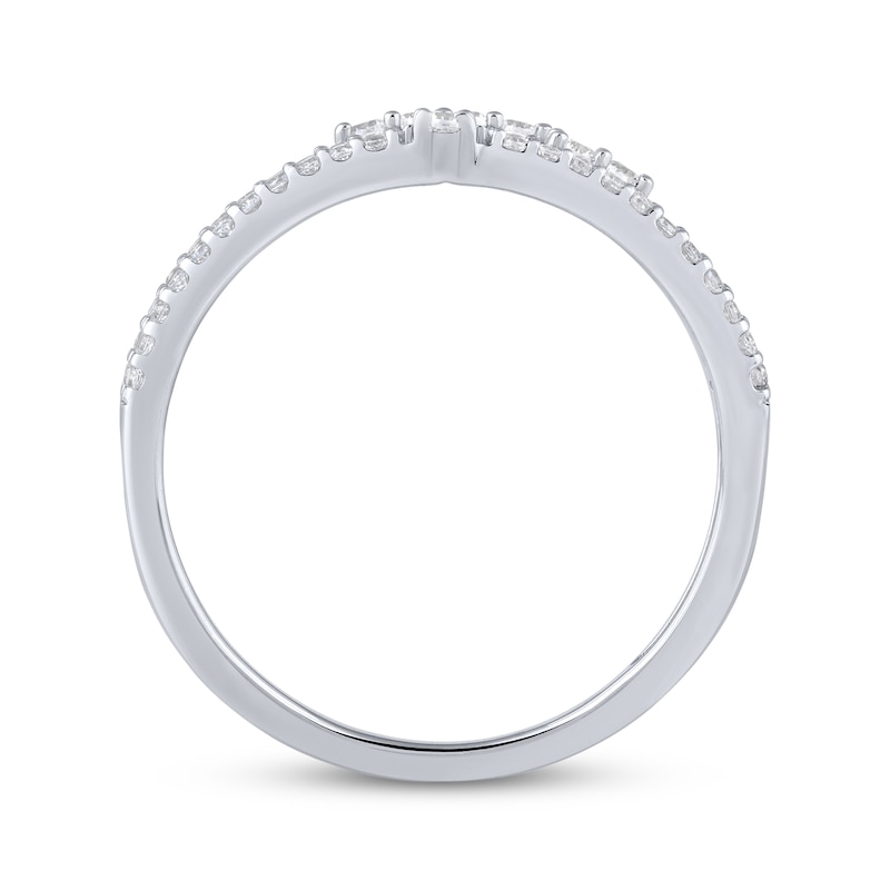Main Image 3 of Now + Forever Diamond Three-Row Anniversary Ring 1/3 ct tw 10K White Gold