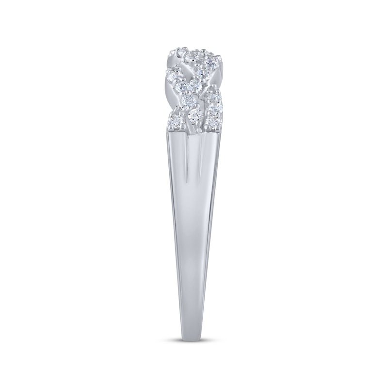 Main Image 2 of Now + Forever Diamond Braided Anniversary Ring 1/4 ct tw 10K White Gold