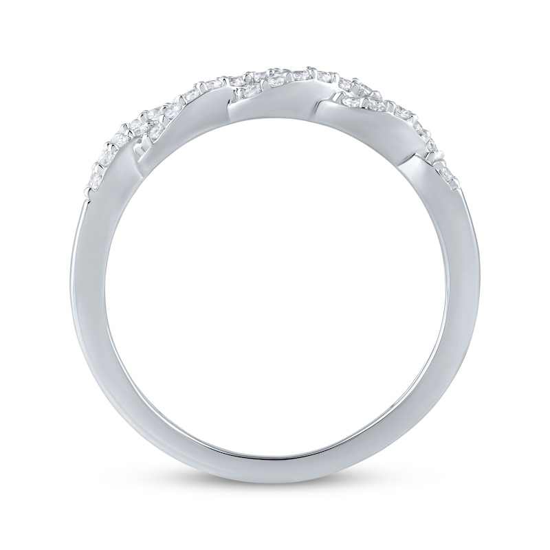 Main Image 3 of Now + Forever Diamond Braided Anniversary Ring 1/4 ct tw 10K White Gold