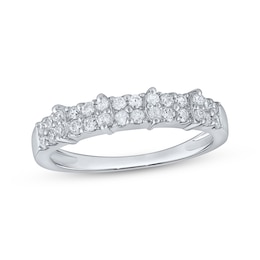 Now + Forever Diamond Anniversary Ring 3/8 ct tw 10K White Gold