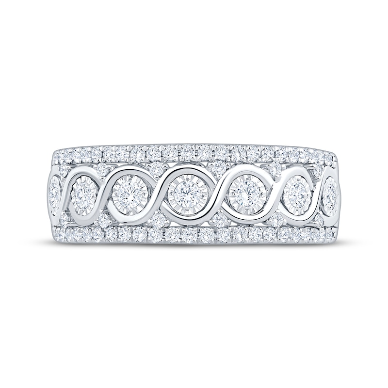 Main Image 3 of Now + Forever Diamond Twist Anniversary Ring 1/2 ct tw 10K White Gold