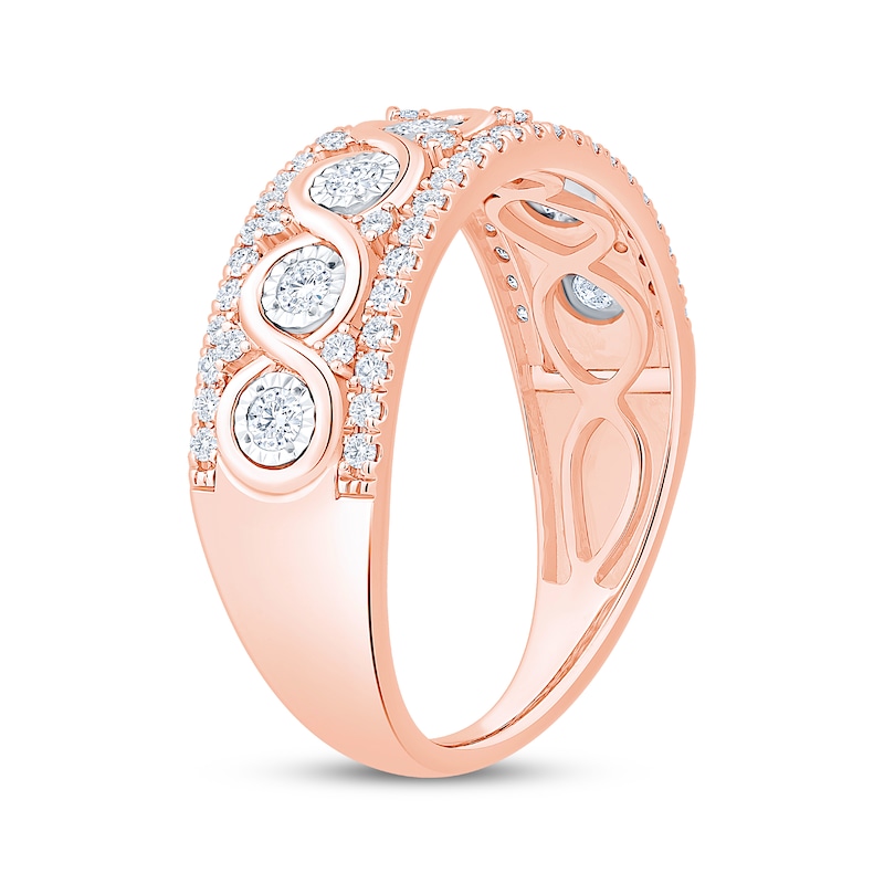 Main Image 2 of Now + Forever Diamond Twist Anniversary Ring 1/2 ct tw 10K Two-Tone Gold