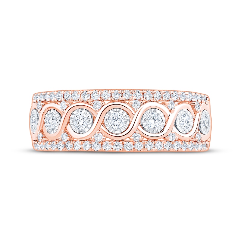 Main Image 3 of Now + Forever Diamond Twist Anniversary Ring 1/2 ct tw 10K Two-Tone Gold