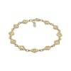 Thumbnail Image 1 of Italian Brilliance Diamond-Cut Diamond-Shaped Link Bracelet 14K Yellow Gold 8.5&quot;