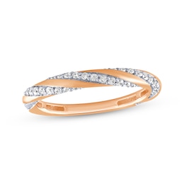 Now + Forever Diamond Twist Anniversary Ring 1/4 ct tw 10K Rose Gold