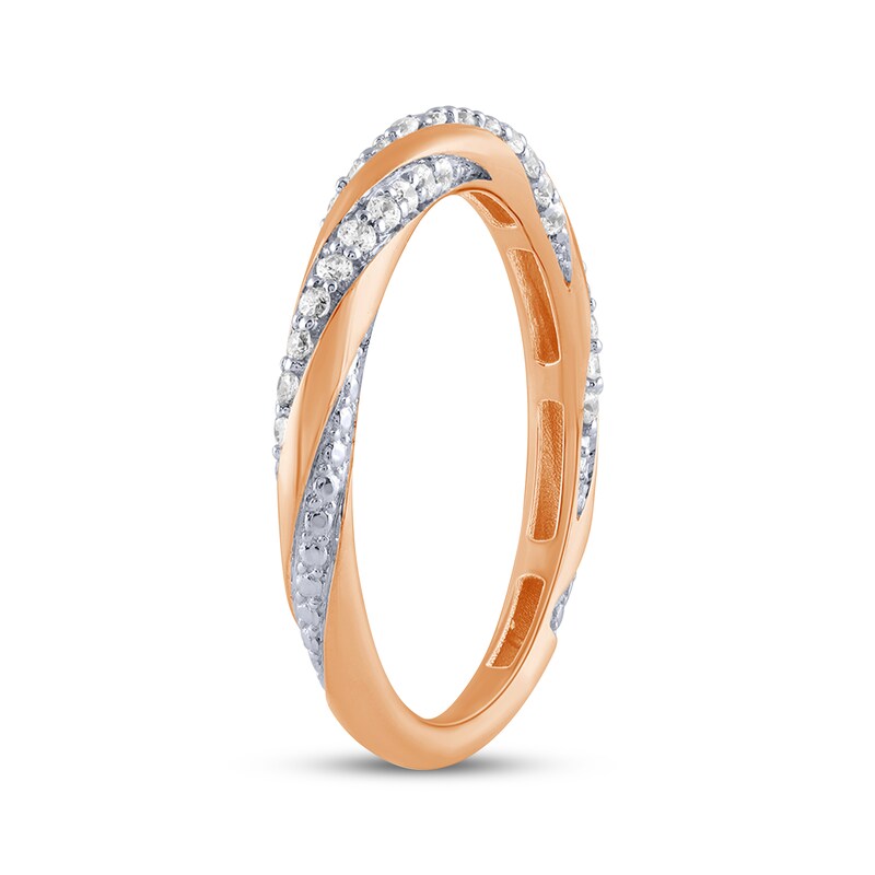 Main Image 2 of Now + Forever Diamond Twist Anniversary Ring 1/4 ct tw 10K Rose Gold