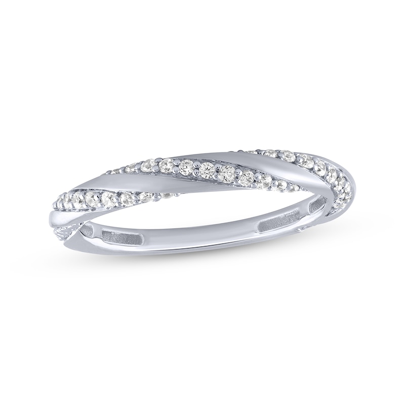 Main Image 1 of Now + Forever Diamond Twist Anniversary Ring 1/4 ct tw 10K White Gold