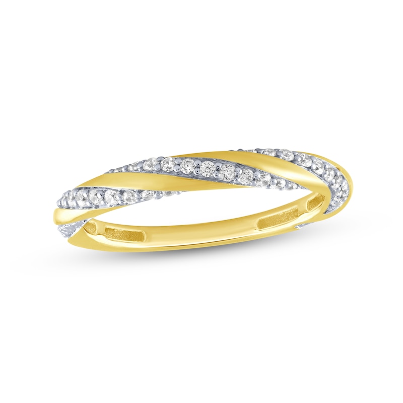 Main Image 1 of Now + Forever Diamond Twist Anniversary Ring 1/4 ct tw 10K Yellow Gold