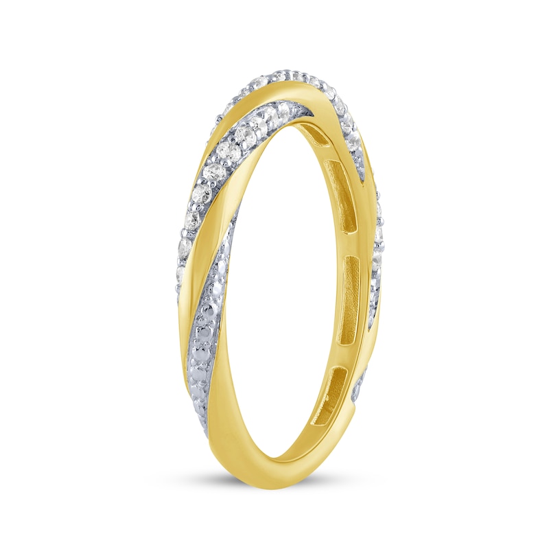 Main Image 2 of Now + Forever Diamond Twist Anniversary Ring 1/4 ct tw 10K Yellow Gold