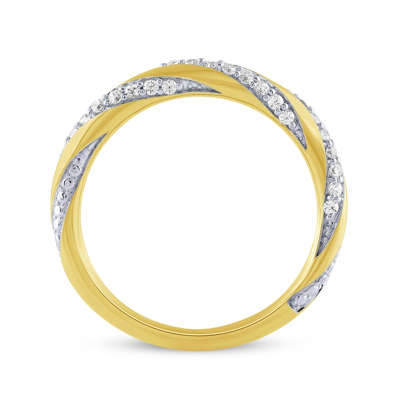Main Image 3 of Now + Forever Diamond Twist Anniversary Ring 1/4 ct tw 10K Yellow Gold