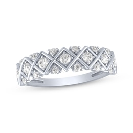 Now + Forever Diamond Geometric Anniversary Ring 1/2 ct tw 14K White Gold