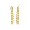 Thumbnail Image 2 of Beaded Hoop Earrings 10K Yellow Gold 20mm