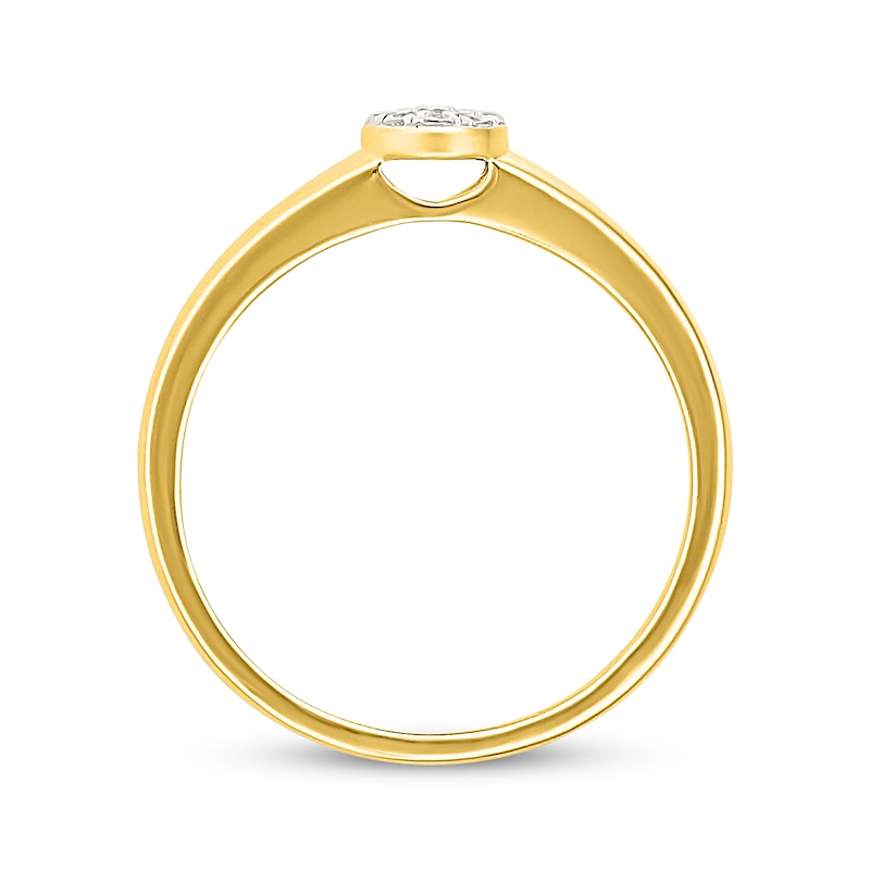 Main Image 3 of Multi-Diamond Promise Ring 1/10 ct tw 10K Yellow Gold
