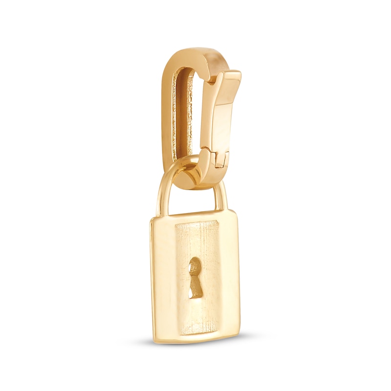 Main Image 4 of Charmed Memories Enamel Padlock Charm 10K Yellow Gold