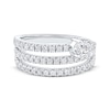 Thumbnail Image 3 of Pear-Shaped Diamond Three-Row Spiral Ring 1 ct tw 10K White Gold