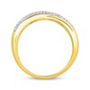 Thumbnail Image 3 of Diamond Crossover Fashion Ring 1/4 ct tw 10K Yellow Gold