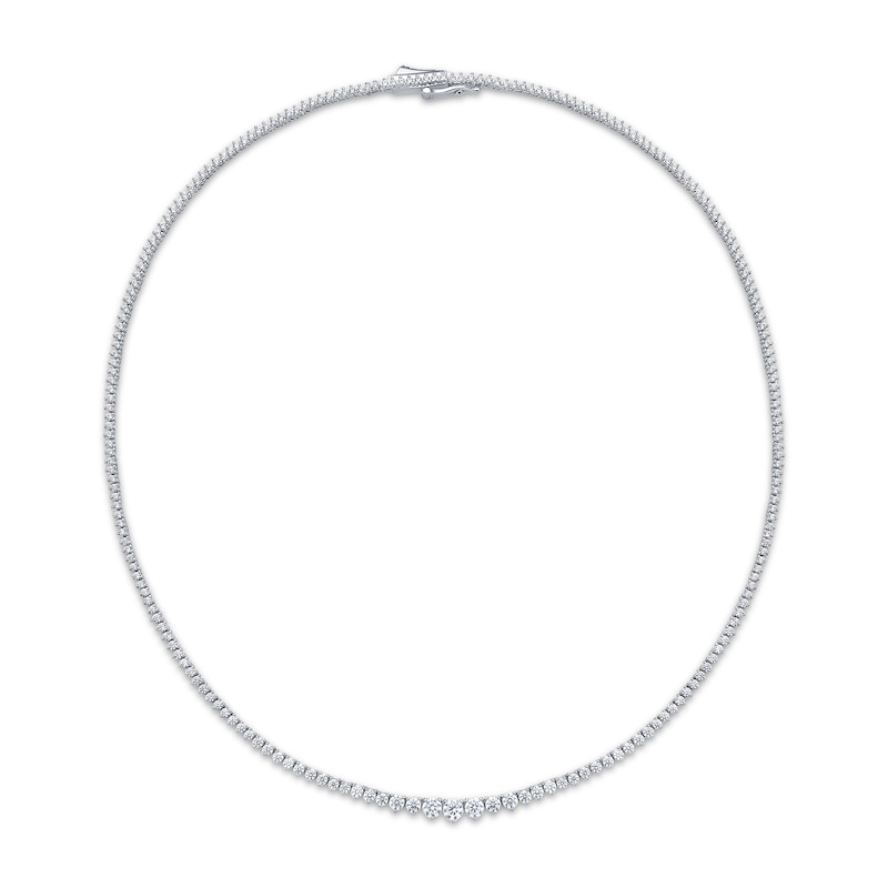 Main Image 2 of KAY Lab-Grown Diamonds Riviera Necklace 4 ct tw 14K White Gold 16&quot;