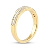 Thumbnail Image 2 of Diamond Three-Row Spiral Ring 1/4 ct tw 10K Yellow Gold