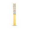 Thumbnail Image 2 of Now + Forever Lab-Grown Diamonds Round & Emerald-Cut Anniversary Ring 1 ct tw 14K Yellow Gold
