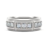Thumbnail Image 3 of Men's THE LEO First Light Diamond Trios Wedding Band 3/4 ct tw 14K White Gold