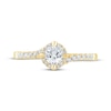 Thumbnail Image 3 of Now + Forever Round-Cut Diamond Halo Bypass Engagement Ring 1/2 ct tw 14K Yellow Gold